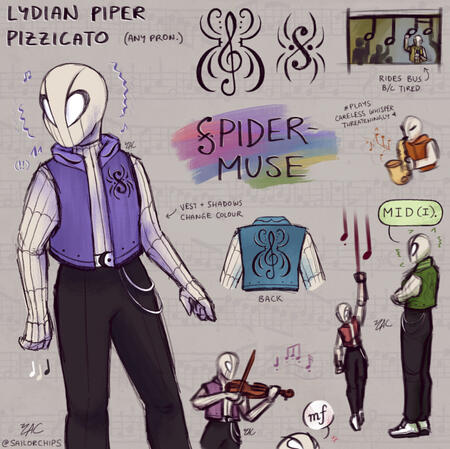 Spider-Muse character design